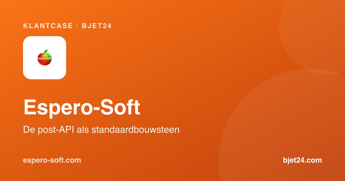 Espero-Soft: postverzending als standaardbouwsteen van elke software