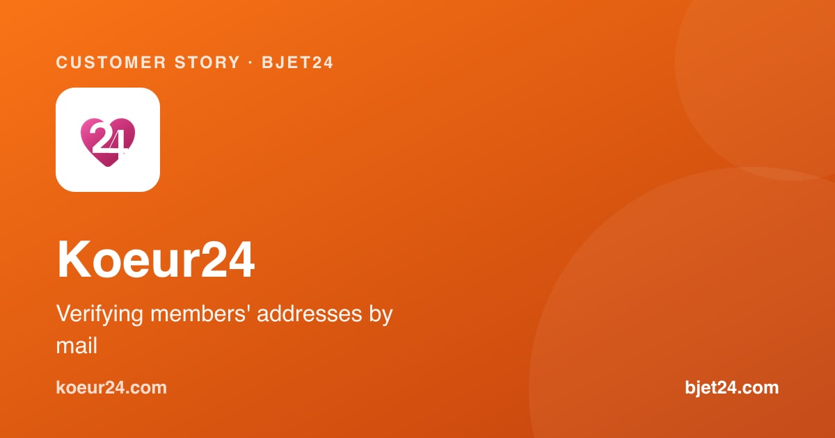 Koeur24: verifying members' addresses by mail to build trust